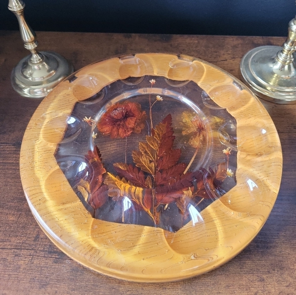 Vinatge Floral Resin Deviled Egg Tray